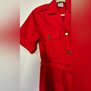 VINTAGE RED SHIRTDRESS size 10